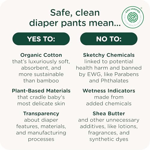 SmartyPants Pull Up Style Diapers | EWG Verified Safe & Plant-Based | Quilted 360 Waistband, Super Absorbent for Overnight...