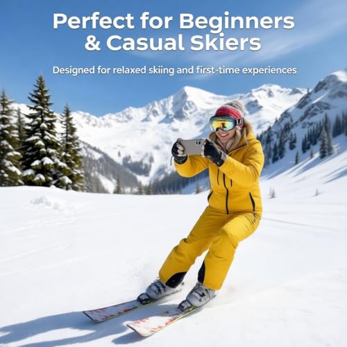 ROMRLD Ski Goggles - REVO Anti-Fog Lens, UV400 Protection, TPU Frame, for Men & Women (Silver & Gray Lens)