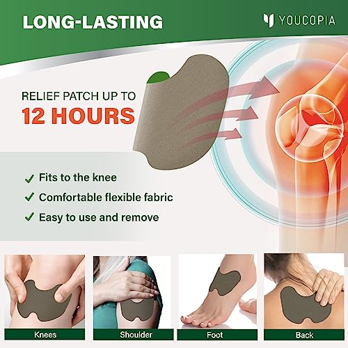 Knee Relief Patches: Knee Patches - Heat Patches for Joint Back Shoulder Neck - Herbal Patches for Knee - Wormwood Extract...