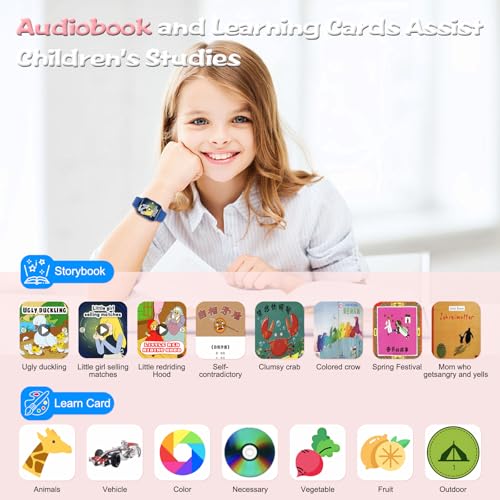 1.85" Kids Watch, AI(Translation/Q&A/Watch Face/Image Recognition)Smartwatches with Heart Rate,Sleep Monitor,Video Music P...