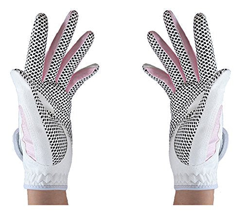 PGM Women's Golf Glove One Pair (4 Color Options), Improved Grip System, Cool and Comfortable