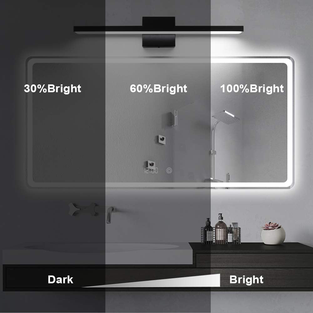 Ralbay 24 Dimmable Led Vanity Light - Frosted Aluminum, Cool White 6000K, Model 1089, Modern Bathroom Lighting Fixture