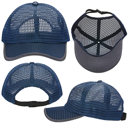 Handepo 6 Pcs Summer Mesh Baseball Cap Breathable Trucker Mesh Hat for Men Women Outdoor Sports Running Caps Cooling Light...