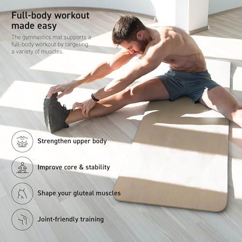 MSPORTS Yoga Mat Premium Non Slip Thick – Extra Comfortable Exercise Mat for Home Workouts, Pilates, Stretching & Gym – Cu...