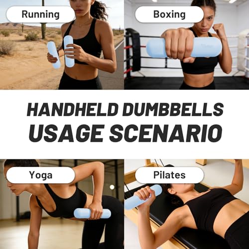 Egles Dumbbell Weight Bars for Women & Men, Set of 2 (3.3 LB | 6.6 LB Pair) -Hand Weights for Walking, Strength Training, ...