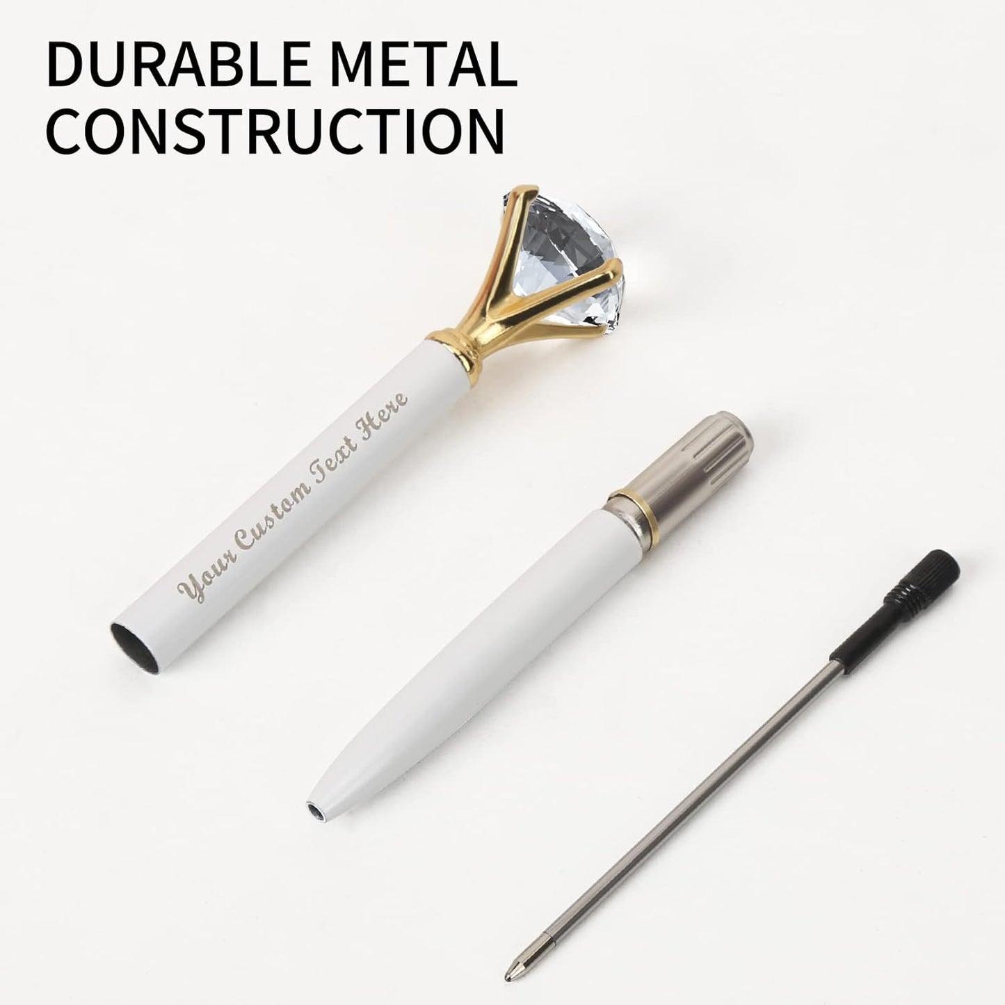 Crystal Diamond Ballpoint Pen Bling Metal Pen Office Supplies 20 Pack