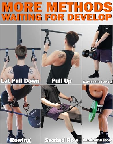 Fitarc Neutral Grip Pull Up Handles, Wrist Shoulder Elbow Friendly, 12 Angle Adjustable Lat Pulldown Handle Rowing Grips, ...