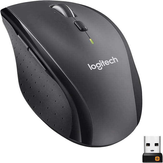 Logitech M705 Marathon Wireless Mouse, Gaming Mouse Wireless, 2.4 GHz USB-A Receiver, 5-Programmable Buttons, 3-Year Batte...
