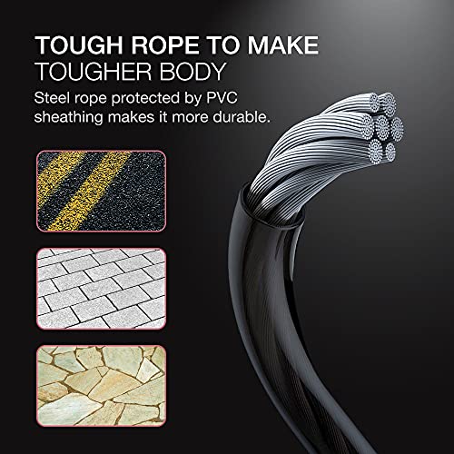 Jump Rope, H Handio Jump Rope with Counter, Workout Jumping Rope with Steel Ball Bearings, Adjustable Length Speed Skippin...