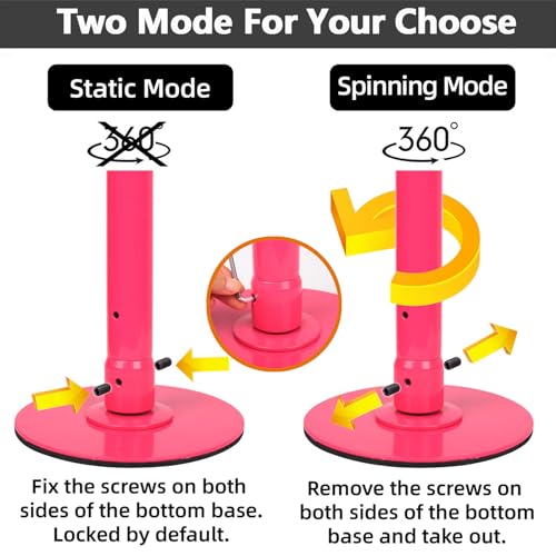 PRIOR FITNESS Permanent Fixed Dance Pole Kit, Professional 45mm Spinning & Static Dancing Pole Heavy-Duty Steel Pole Dance...