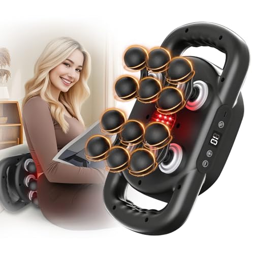12 Head Massage Gun Deep Tissue with 9 Levels & 9 Modes,Cordless Electric Percussion Massager Tool for Back/Neck/Shoulder/...
