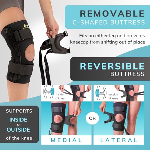 BraceAbility J Patella Knee Brace - Lateral Patellar Stabilizer with Medial and J-Lat Support Straps for Dislocation, Subl...