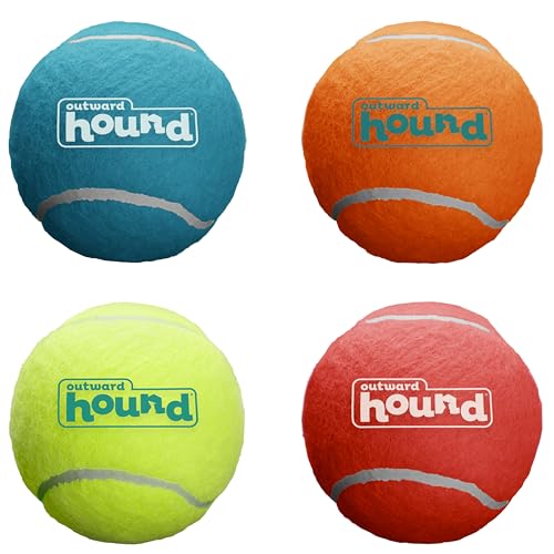 Outward Hound Squeaker Ballz – Squeaky Tennis Balls for Dogs 50 lbs and Over, Interactive Dog Toy for Fetch & Training, La...