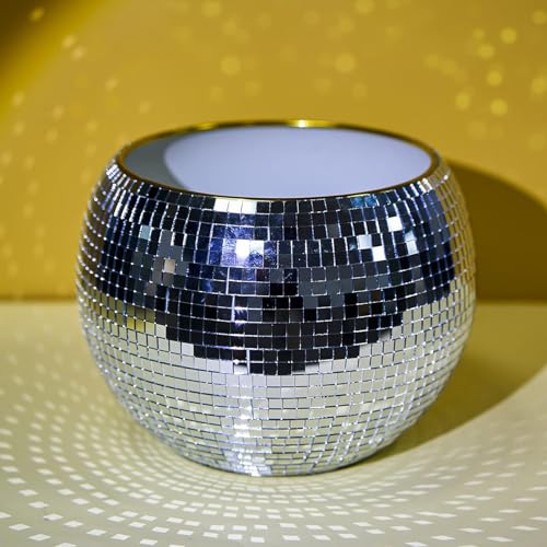 Favation Disco Ice Bucket for Parties - 9.8 Inch Disco Ball Theme Party Decorations, Mirror Sliver Disco Ball Decor,Dazzli...