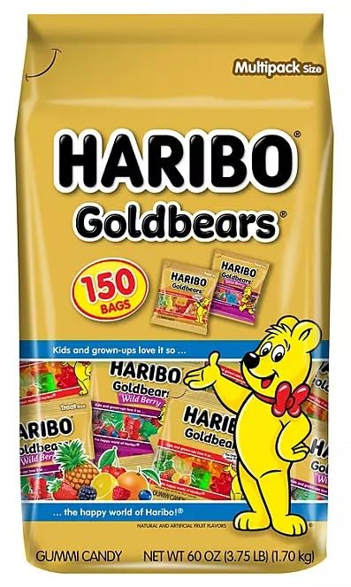 Haribo Goldbears and Wildberry Goldbears Minis  Fat-Free  150 ct.