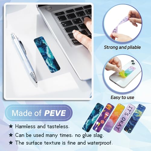 48 Pieces Unique Sensory Stickers for Anxiety Relief Items - Sensory Strips with Storage Box - 2 Textured Surface Fidget S...