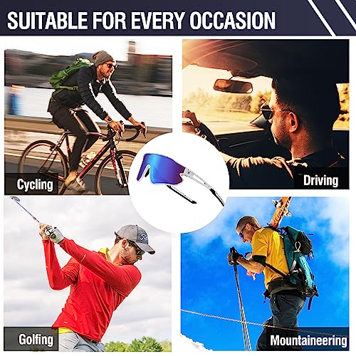 DUCO Sports Polarized Sunglasses for Men Women Running Sunglasses Fishing Cycling Baseball Glasses UV400 Protection DC0023