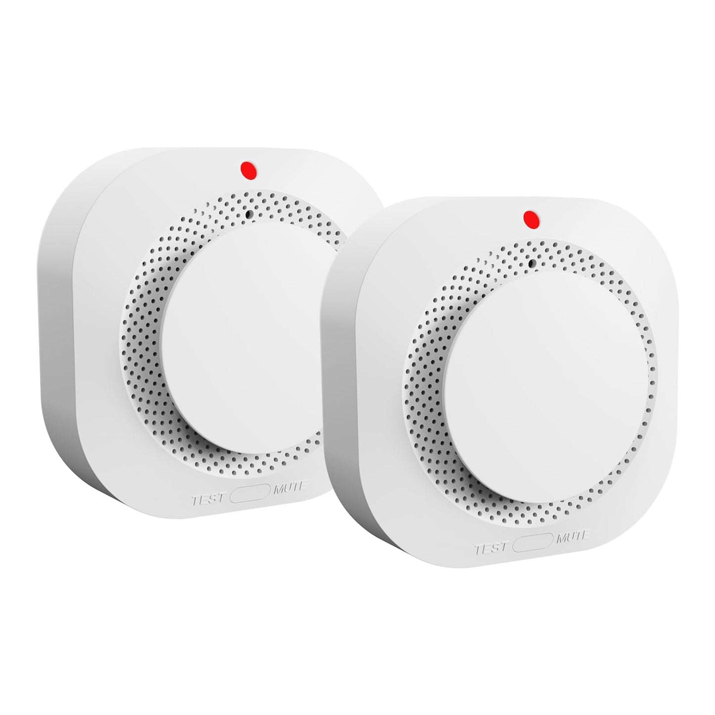 WARROXIDE Smoke Detectors for Home,Photoelectric Wireless Fire Alarms Replaceable Battery Powered,Portable Smoke Alarm with Test/Mute Button,Attic Smoke Detector,2 Pcs(Battery Not Included)