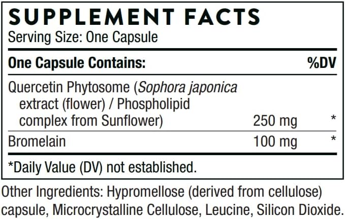 THORNE Quercetin Complex (Formerly Quercenase) - Nutritional Support for Seasonal Allergies* - 60 Capsules - 60 Servings