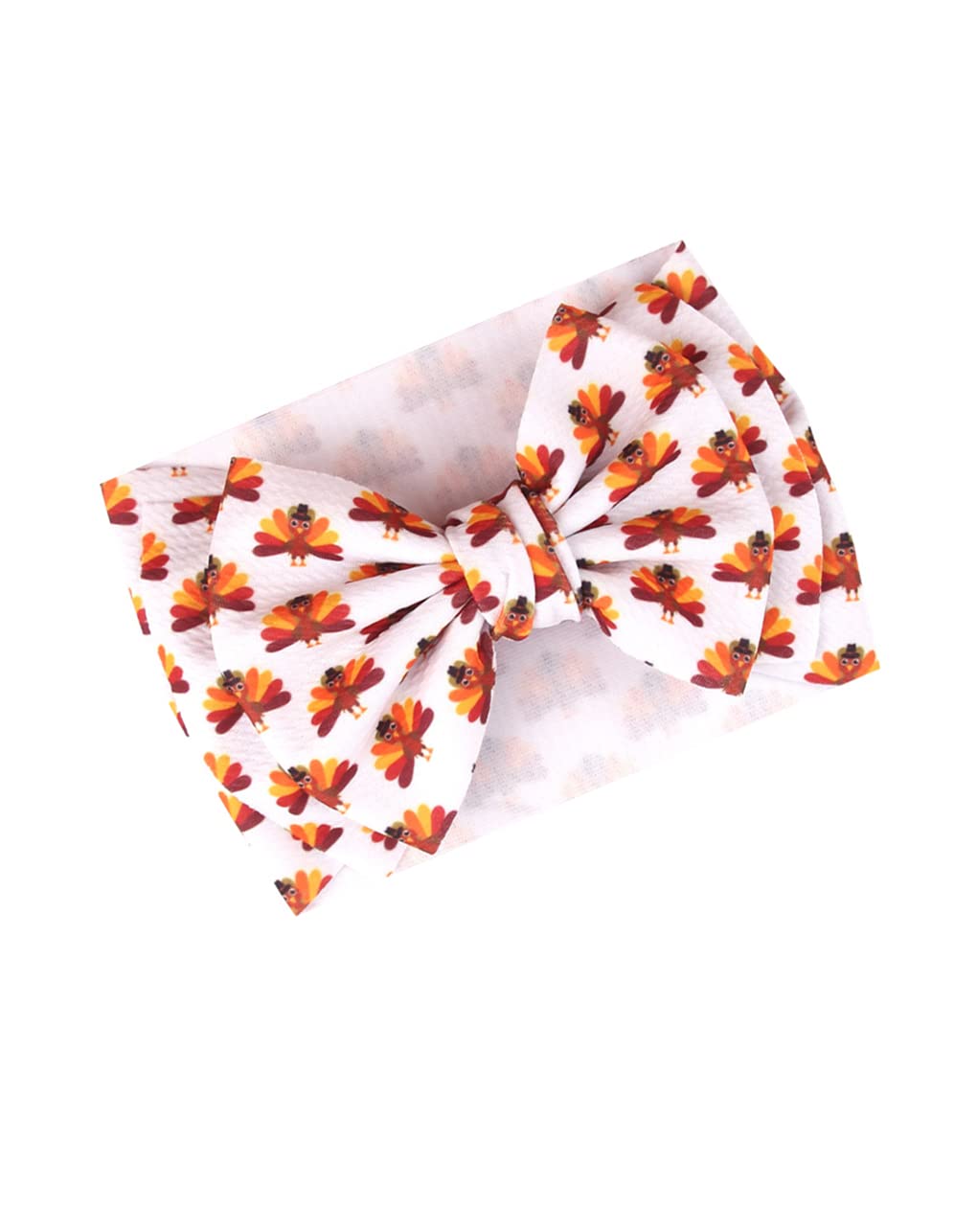 JustMyDress Thanksgiving Turkey Headband Turban Baby Girls Hair Bow Band Accessory JHT01 (A2-Turban Bow)