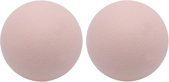 Small Hard Massage Ball 2 Pack. Lacrosse Ball Size Fascia Balls for Trigger Point Deep Tissue Myofascial Release Muscle Re...