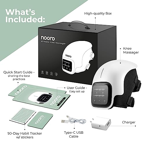 nooro Portable Knee Massager with Heat, Red Light, & Massage Therapy, Relax Tight Muscles and Helps Minor Joint Stiffness ...