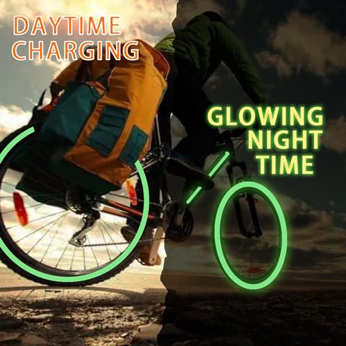 SWRT Glow in The Dark Tape 33FT x 1Inch, Long-Lasting Bright Fluorescent Glow Tape for Christmas Decor, Strong Adhesive Waterproof Glow in The Dark Stickers for Night Decorations, Stairs,Exit Sign