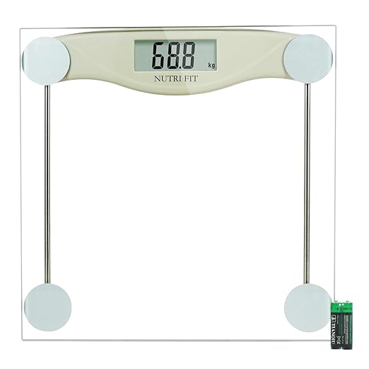 Bathroom Scale for Body Weight, NUTRI FIT Digital Weighing Scale Accurate Electric Weight Loss Watcher Scale, 330 lb Capac...