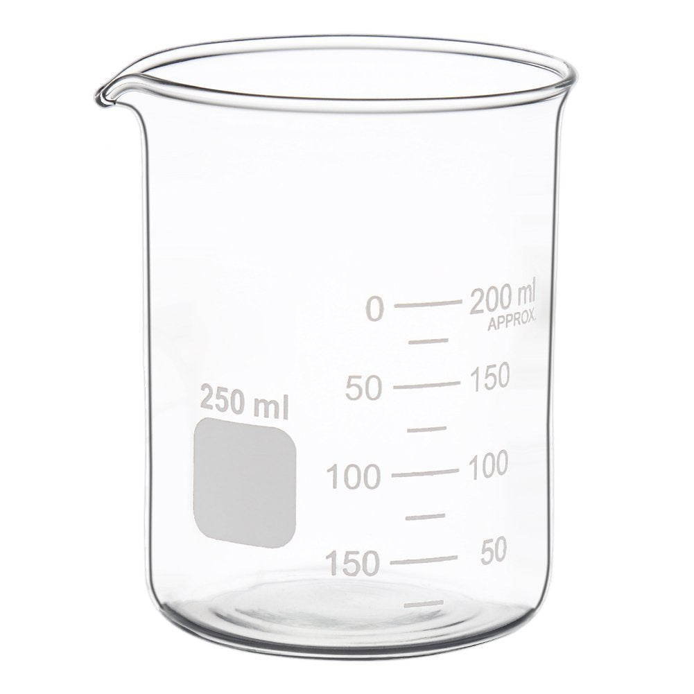Graduated Glass Measuring Low Form Beaker Set (50ml+100ml+250ml)
