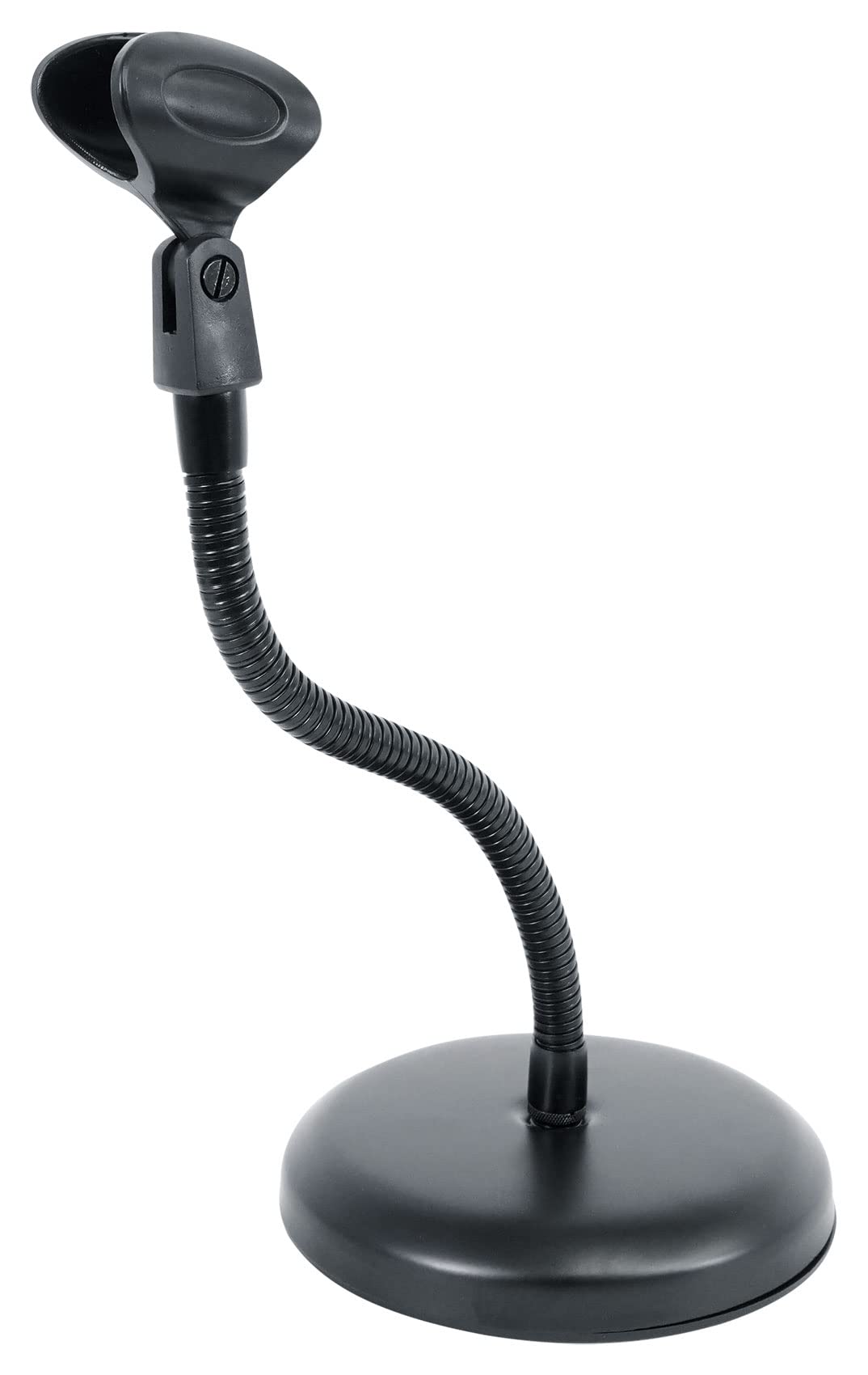 Rockville Rdms7 Desktop Mic Stand W/ 11.8 Gooseneck, Weighted Base, Mic Clip, Webcam Adapter, Perfect For Podcasting, Streaming