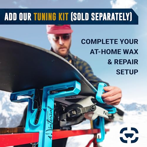 Winterial Snowboard and Ski Vise, Set of Two Non-Slip Vice Grips with Horizontal Vertical Working Positions for Tuning, Re...