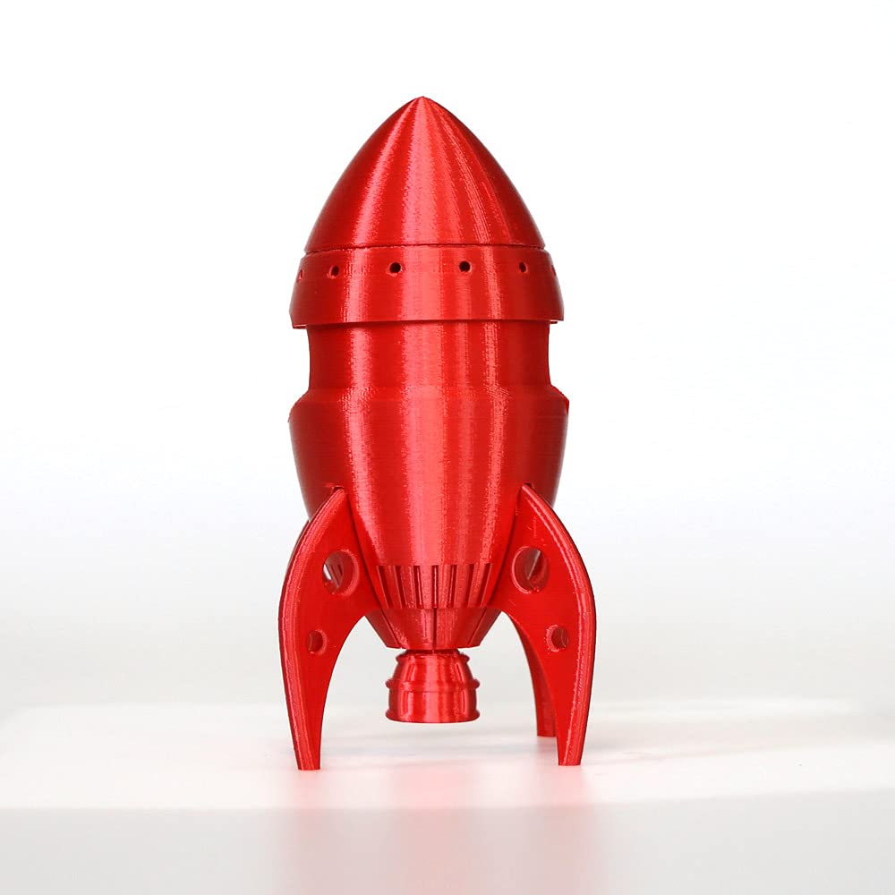 CC3D Silk Red PLA Filament 1.75 mm 1KG 3D Printer Filament Spool FDM 3D Printing Material Shiny Finish Silky PLA Glossy Metal Filament Metallic Red PLA