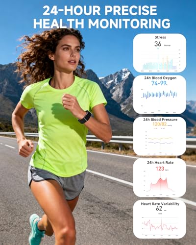 Smart Bracelet for Men Women, Health Activity Fitness Trackers, 24/7 Continuous Blood Pressure/Heart Rate Monitor, 24H Sle...