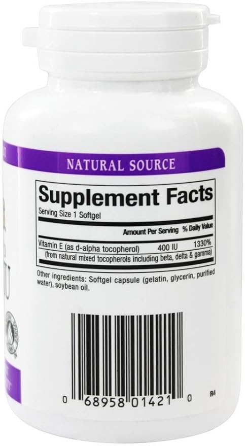 Natural Factors Vitamin E Mixed 400 IU, Antioxidant Support for Cellular Integrity, 90 Softgels