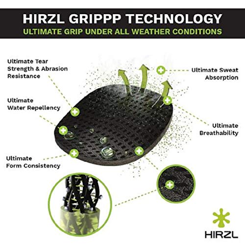 HIRZL Trust Hybrid Golf Glove– All Weather Mens Golf Glove (White/Black) | Nylon, Kangaroo Leather, Polyester | Ultimate G...