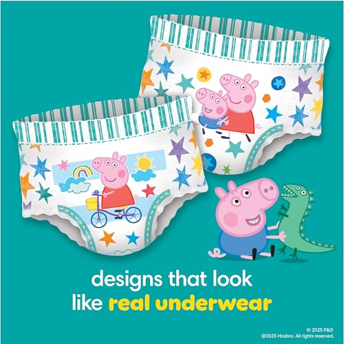 Pampers Training Pants - Easy Ups Girls & Boys - Size 4T-5T, 104 Count, Peppa Pig Potty Underwear (Packaging May Vary)