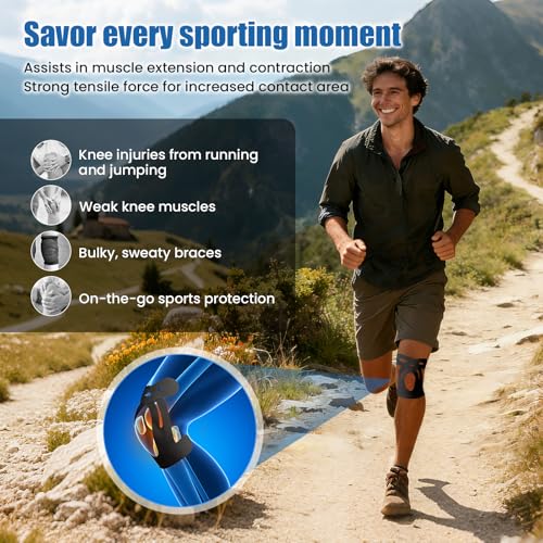 TASZOOS Pre-Shaped Kinesiology Tape for Knees - 14Pcs Waterproof Knee Tape for Knee Pain Relief, Knee Support - Elastic & ...
