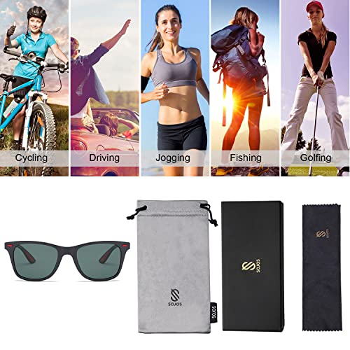 SOJOS Polarized Sports TR90 Sunglasses for Running Cycling Fishing Golf Driving SJ2101