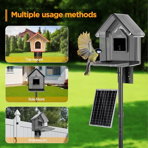 Vakiav Bird House Pole Kit, Heavy-Duty Adjustable Pole for Outdoors with 5 Prongs Base,Metal Universal Support Pole for Bi...