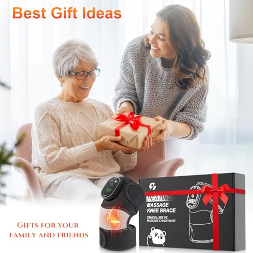 Cordless Heated Knee Massager, FSA Eligible 3-in-1 Electric Massager with Heating Pad for Elbow Shoulder Pain Relief Wrap ...