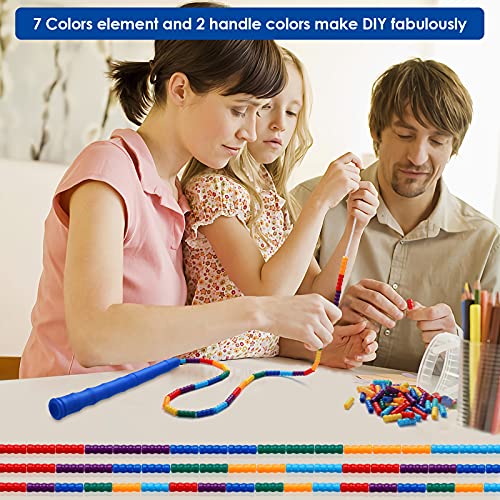 Kingcolor Double Dutch Jump Rope Long Jump Rope 16 FT 1 Pack/2 Pack, Adjustable Soft Beaded Diy Jump Rope for Kids Adult L...