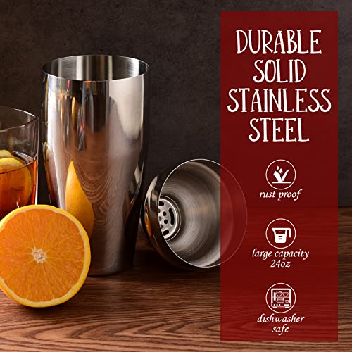 Cocktail Shaker Set Bartender Kit : 12-Piece Bar Tool Set with Bamboo Stand | Bar Set with All Practical Bar Accessories, ...