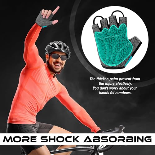 WESTWOOD FOX Cycling Gloves Half Finger Unisex Padded Grips Palm Bicycle Summer MTB Bike Gloves for Men Women Non-Slip Fin...