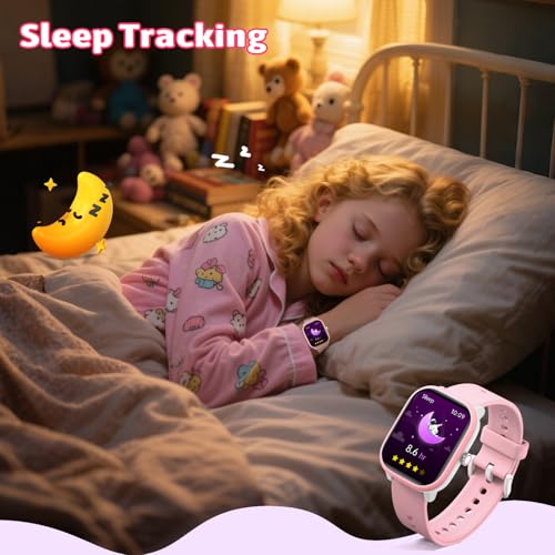 Fikami Smart Watch for Kids Girls Boys No APP/Phone Needed, 1.8" IP68 Waterproof Sport Kids Watch Pedometer, Heart Rate, S...