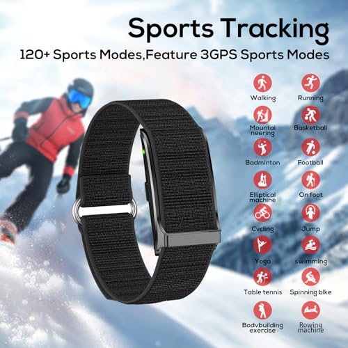 Health Smart Bracelet, Activity & Fitness Trackers/SpO2/ Heart Rate / Blood Pressure/ Sleep Stress/IP68 Waterproof for120 ...