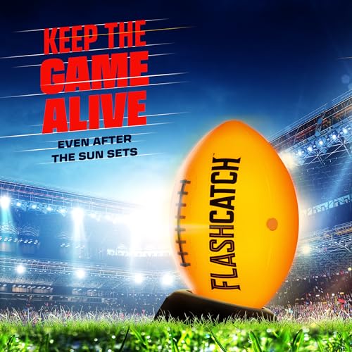 Light Up Football - Glow in the Dark Ball - NO 6 - Boys Gifts - Outdoor Sports, Birthday Gifts for Boys 8-15+ Year Old - K...