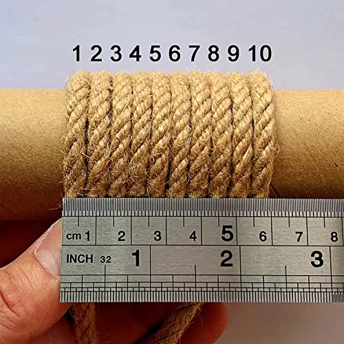 ILIKEEC 328 Feet Jute Rope, 6mm 4-Ply Thick Jute Twine String for Floristry, DIY Arts Crafts, Gardening Bundling and Cat S...