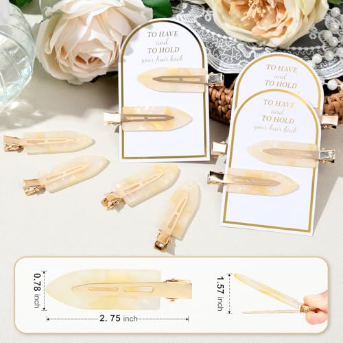20PCS Bridesmaid Hair Clips No Bend Hair Clips Bridesmaid Hair Accessories Gifts Makeup Creaseless Glitter Hair Clip for B...