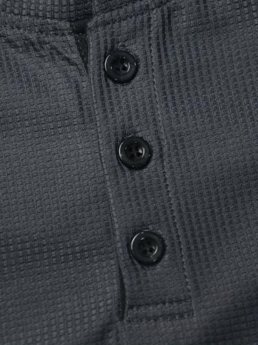 1 Piece Waffle Long Sleeve Shirt for Men, Stylish Thermal Top for Casual & Outdoor Multi-Season Wear