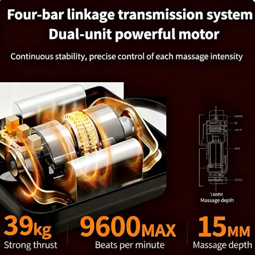 otpuskay 24-Head Deep Tissue Massage Gun Set – Portable Percussion Massager with 9 Modes & 9 Intensities, Quiet Rechargeab...